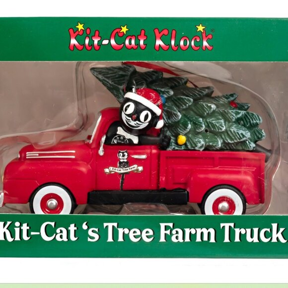 NEW LOW PRICE! Kit-Cat Klock clock driving a red truck Christmas Ornament - Picture 5 of 5